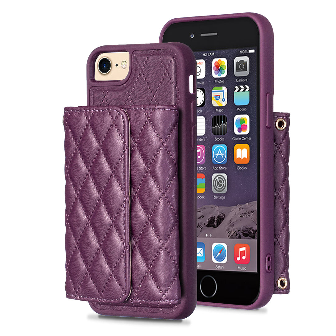 BF23-stil Kickstand Cover til iPhone 6 6s 7 8 SE (2020) Kortholder Læder+TPU telefoncover BF23-stil Kickstand Cover til iPhone 6 6s 7 8 SE (2020) Kortholder Læder+TPU telefoncover